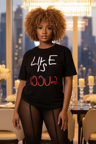 Life Is Good Black Tee