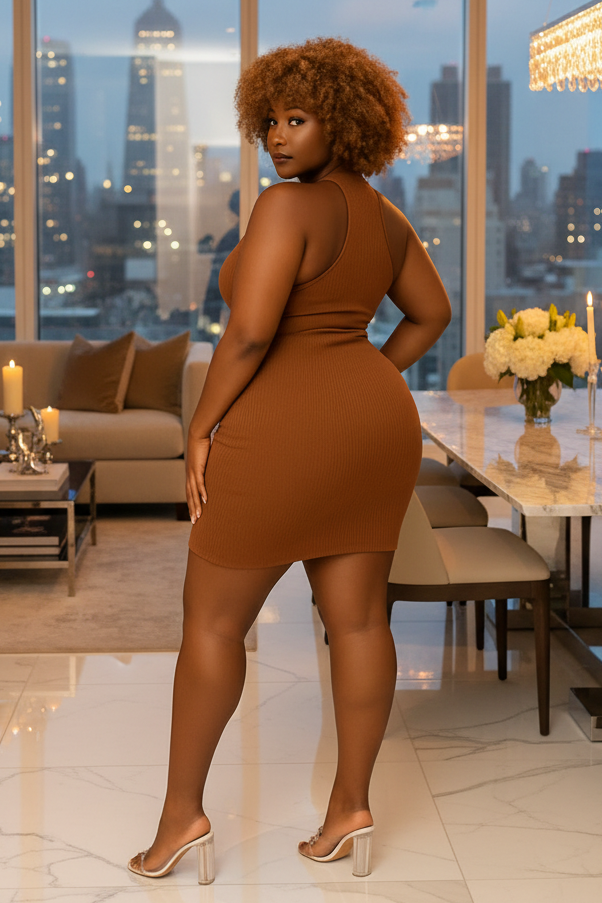 India Mini Dress Brown