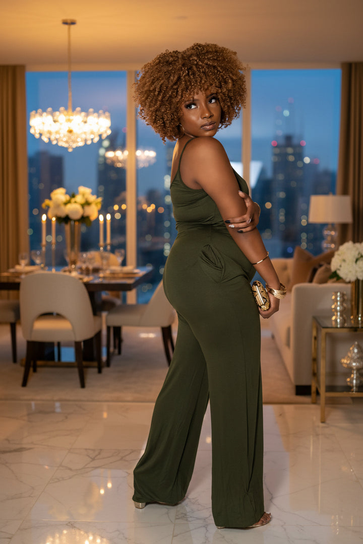 Chill Days Jumpsuit Olive