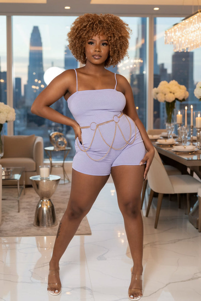 Sassy Little Thing Romper Lavender