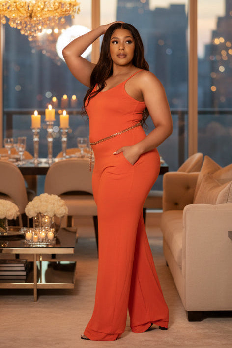 Chill Days Jumpsuit Orange