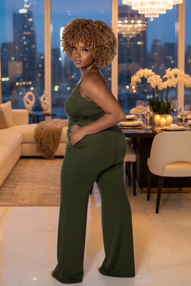 Chill Days Jumpsuit Olive